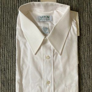 Men's White Collar, Short Sleeve Button Down Shirt